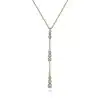14K Yellow Gold Graduated Diamond Station Drop Y Necklace