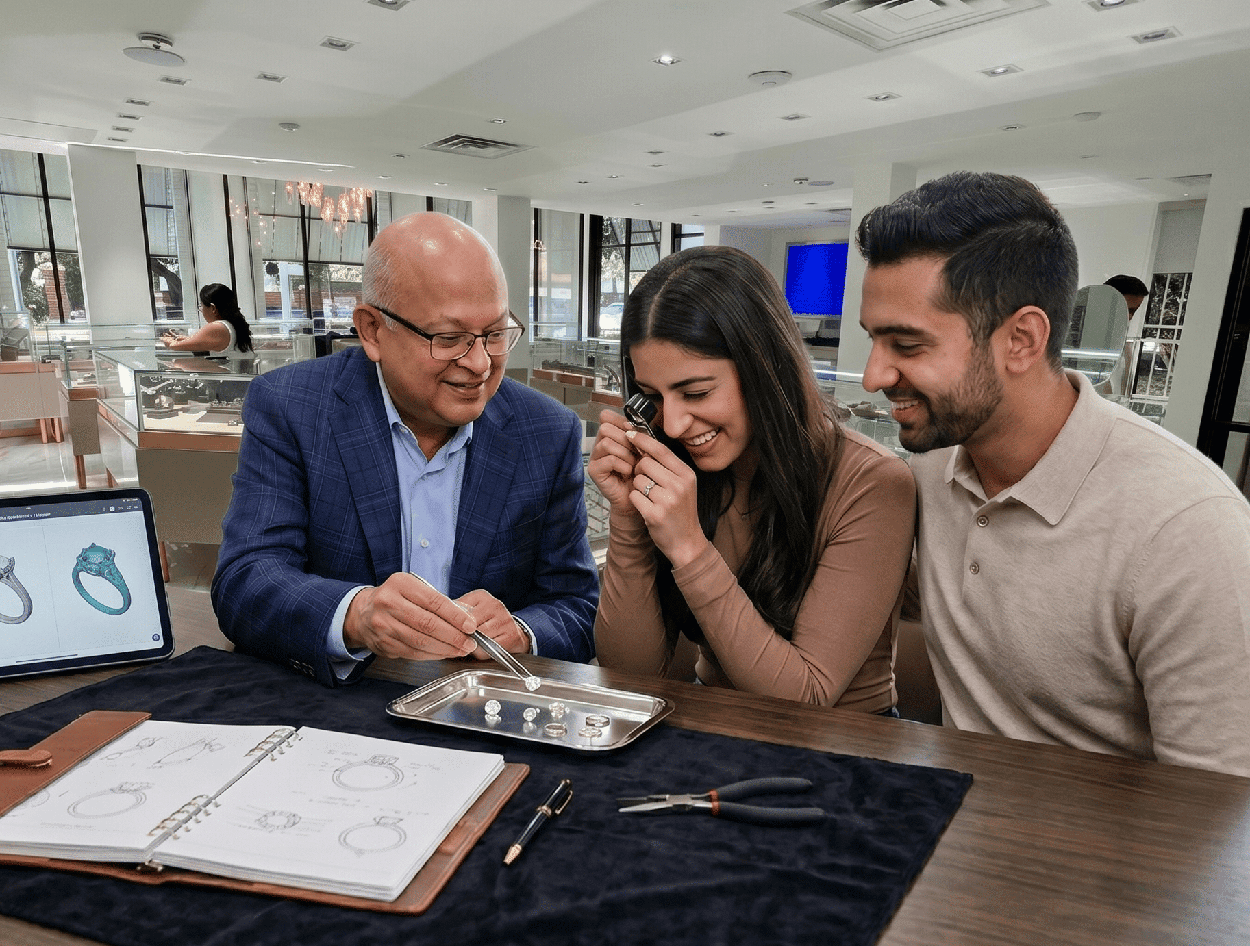 custom engagement ring consultation houston