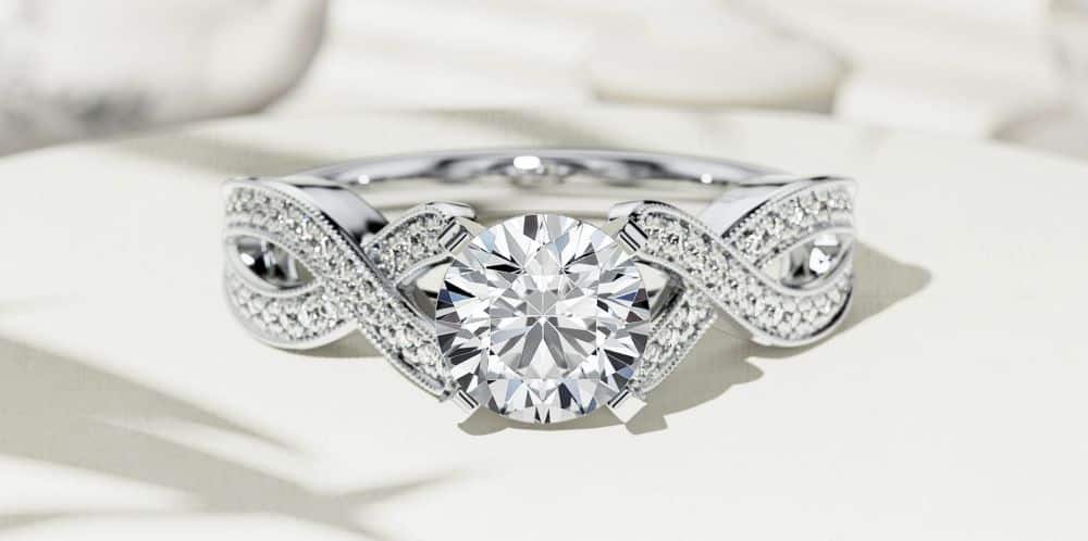 round cut diamond custom design example